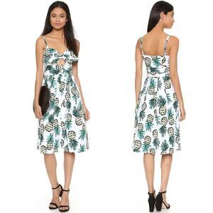 Milly Jordan Tie Dress 0 Green NWT